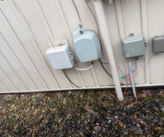 Utility wall after cleaning