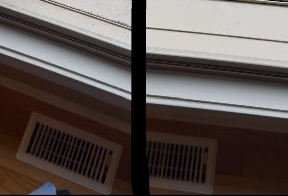 Window trim after cleaning